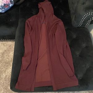 Cardigan long hoody burgundy